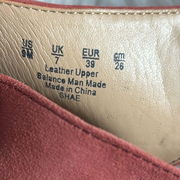 Naturalizer Shae Women's Peep-Toe Coral Suede Shoes  Sz 9 - Picture 6 of 7